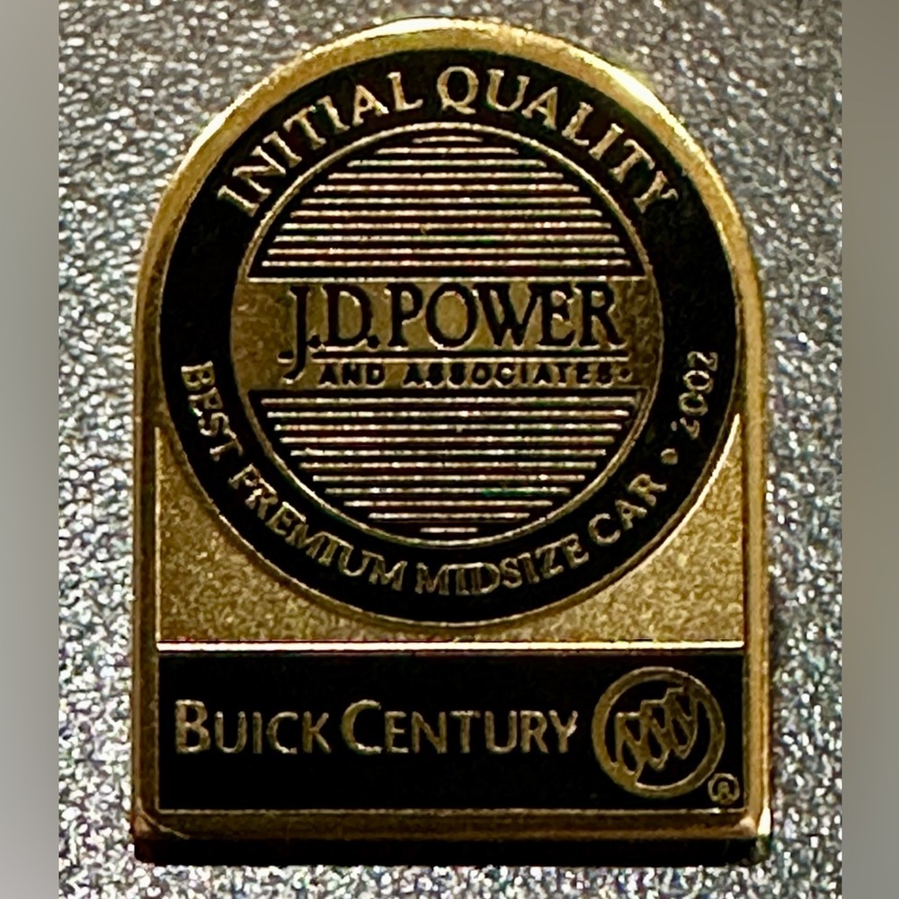 Brand New Vintage JD Power Buick Century Label Pin